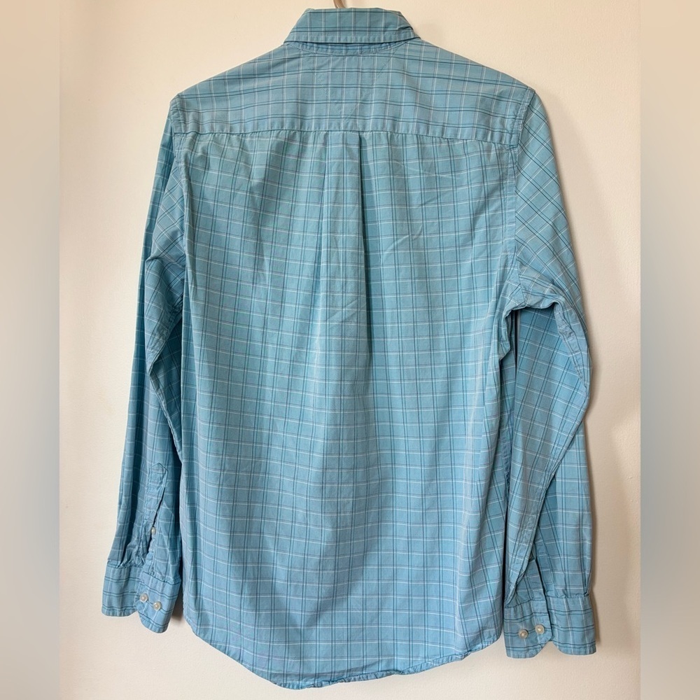 🎉4/30$🎉 Tommy Hilfiger Men's Blue Checkered Shirt – Small 👔💙 - Picture 4 of 4